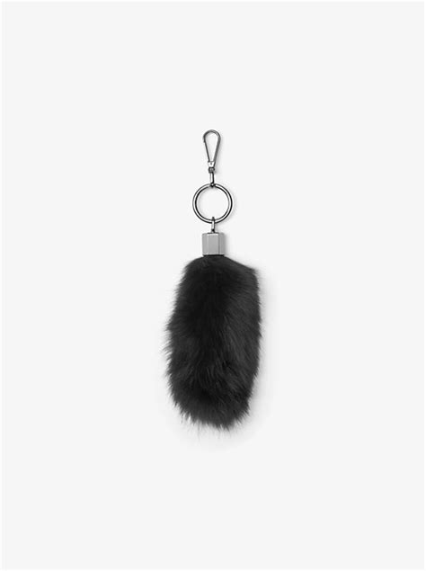 michael michael kors fox fur key chain with love charm|Fox Fur Key Chain .